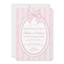 Fiesta de Cumpleaños Floral Antiguo Rosa Pastel El
