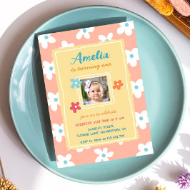 Invitación Fiesta de cumpleaños floral colorida