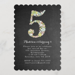 Invitación Fiesta de cumpleaños floral de los chicas de la