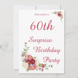 Invitación Fiesta de cumpleaños floral de peonía Milestone