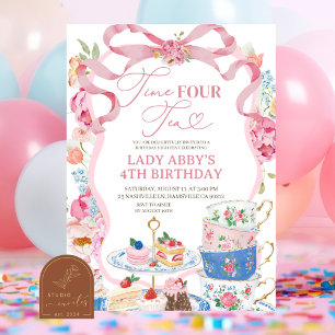 Invitación fiesta de cumpleaños floral de primavera victorian