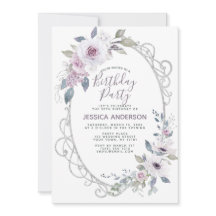 Fiesta de cumpleaños floral Violet Rosa