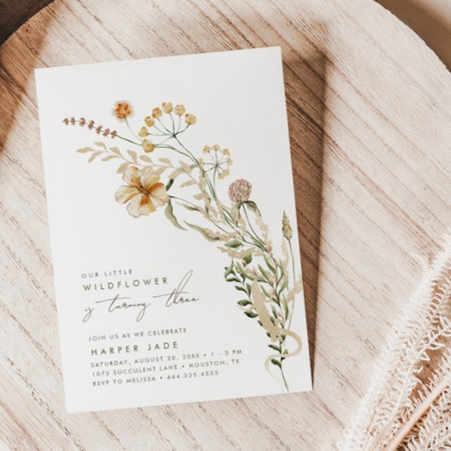 Invitación Fiesta de cumpleaños floridos para nuestros pequeñ (Subido por el creador)