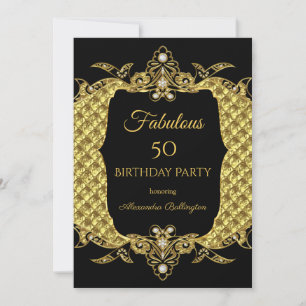 Invitación Fiesta de Cumpleaños Formal de Élite Fabulosa de O