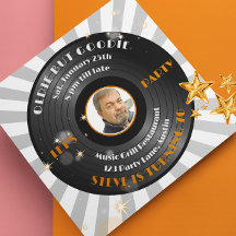 Fiesta de cumpleaños fotográfica de Retro Vinyl Ma