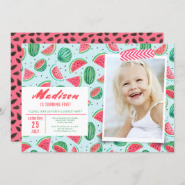 Invitación Fiesta de cumpleaños | Fruta de la sandía | Invita
