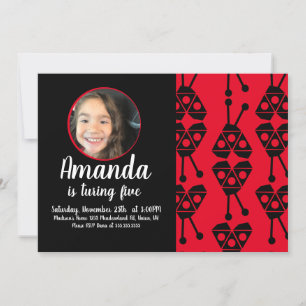 Invitación Fiesta de cumpleaños geométrico de insectos de fal