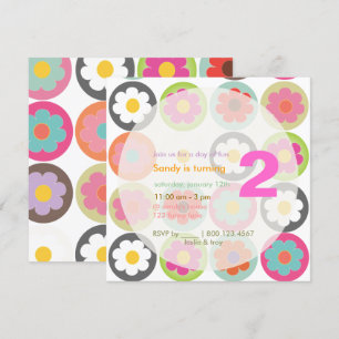 Invitación Fiesta de cumpleaños Groovy/Brillante Sesenta