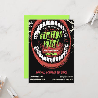 Invitación fiesta de cumpleaños grunge