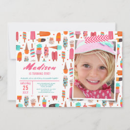Invitación Fiesta de Cumpleaños | helado verano | Invitacione