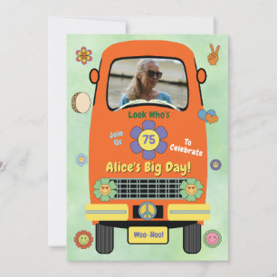 Invitación Fiesta de cumpleaños hippie genial