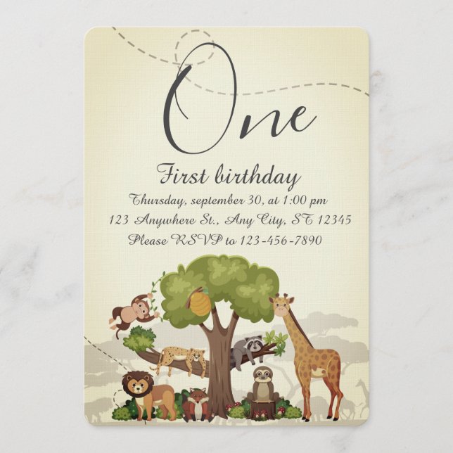 Invitación Fiesta de cumpleaños infantil (Anverso)