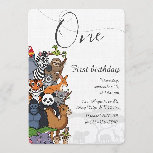 Invitación Fiesta de cumpleaños infantil (Anverso)