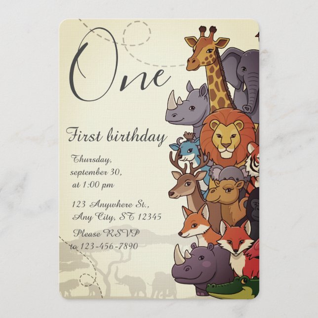 Invitación Fiesta de cumpleaños infantil (Anverso)