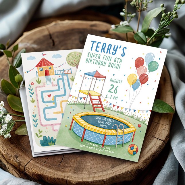 Invitación Fiesta de cumpleaños infantil al aire libre (Subido por el creador)