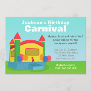 Invitación Fiesta de Cumpleaños Infantil - Alegre Carnaval de