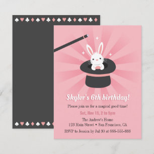 Invitación Fiesta de Cumpleaños Infantil con Varita Mágica y 