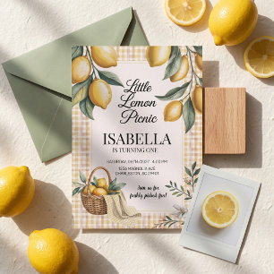 Invitación Fiesta de Cumpleaños Infantil de Cuadro de Picnic 