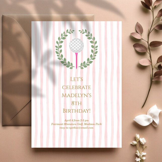 Invitación Fiesta de cumpleaños infantil de minigolf (Subido por el creador)