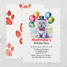 Fiesta de Cumpleaños Infantil de Perro Westie con 