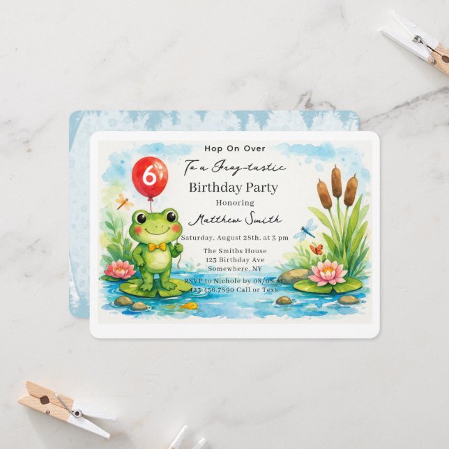Invitación Fiesta de Cumpleaños Infantil Salta y Diviértete  (Anverso/Reverso In Situ)