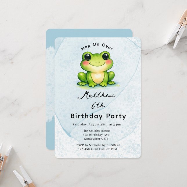 Invitación Fiesta de Cumpleaños Infantil Salta y Diviértete  (Anverso/Reverso In Situ)