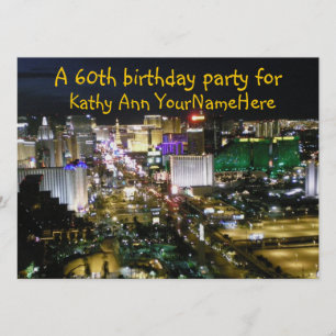 Invitación Fiesta de cumpleaños invita a Las Vegas Nevada