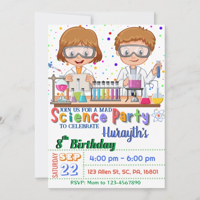 Invitación Fiesta de cumpleaños "Invitación para niños" (Anverso)