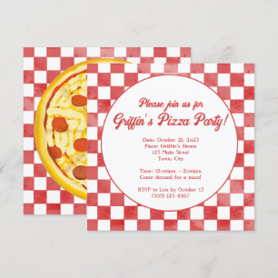 Invitación Fiesta de cumpleaños italiana del Fiesta Retro Piz