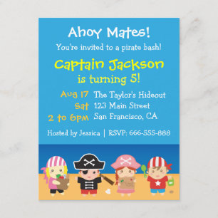 Invitación Fiesta de cumpleaños linda de los muchachos y de