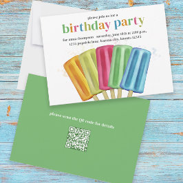 Invitación Fiesta de cumpleaños lindo Personalizado Cute Pops