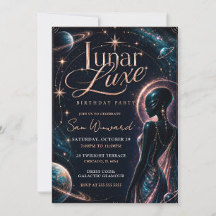 Invitación Fiesta de cumpleaños Lunar Luxe 21