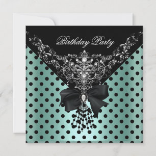 Invitación Fiesta de Cumpleaños Lunares de Manchas Negras Ver