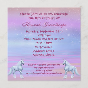 Invitación Fiesta de cumpleaños mágica de los chicas de la