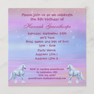 Invitación Fiesta de cumpleaños mágica de los chicas de la