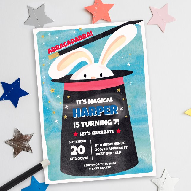 Invitación Fiesta de cumpleaños mágico (Subido por el creador)