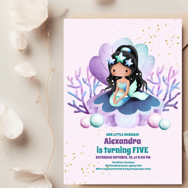 Invitación Fiesta de cumpleaños mágico de Sirena (Subido por el creador)