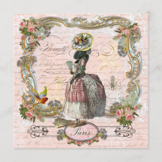 Invitación Fiesta de cumpleaños Marie Antoinette Poodle