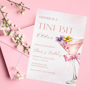 Invitación Fiesta de cumpleaños Martini, un poco mayor de Tri