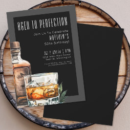 Invitación Fiesta de cumpleaños masculina de edad avanzada