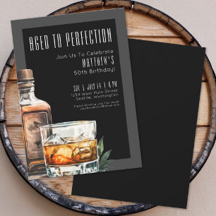 Invitación Fiesta de cumpleaños masculina de edad avanzada