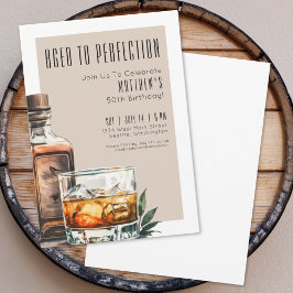 Invitación Fiesta de cumpleaños masculina de edad avanzada