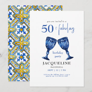 Invitación Fiesta de cumpleaños Mediterráneo 50 & Fabuloso