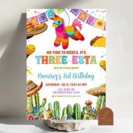 Invitación fiesta de cumpleaños Mexicana Three-esta