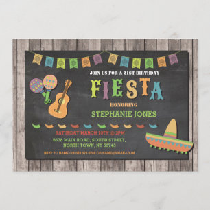 Invitación Fiesta de cumpleaños México Gorra Fiesta invitado