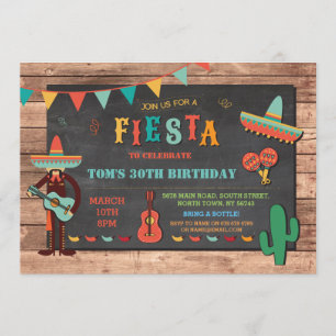 Invitación Fiesta de cumpleaños México Gorra Fiesta invitado