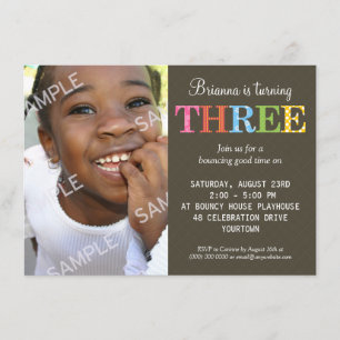 Invitación Fiesta de cumpleaños modelada tres