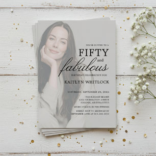 Invitación Fiesta de cumpleaños moderna de 50 y fabulosa