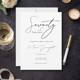 Invitación Fiesta de cumpleaños moderna de 70 y fabulosa