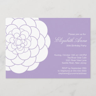 Invitación Fiesta de cumpleaños moderna de la floración de la